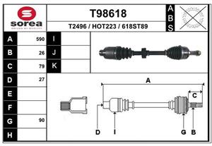 EAI Antriebswelle Vorderachse rechts  T98618