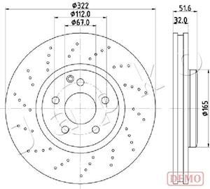 Japko Bremsscheibe Vorderachse  600528C