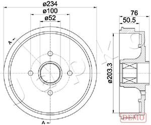 Japko Bremstrommel Hinterachse  560409C