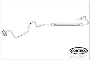 Corteco Bremsschlauch Hinterachse radseitig links  49420929