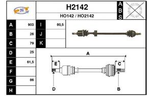 SNRA Antriebswelle - H2142