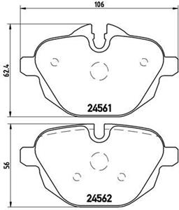 Remblokkenset, schijfrem BREMBO, u.a. für BMW