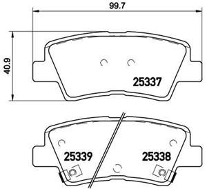 Bremsbelagsatz, Scheibenbremse Hinterachse Brembo P 30 067X