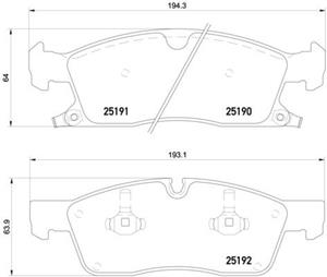 Bremsbelagsatz, Scheibenbremse Vorderachse Brembo P 37 017X