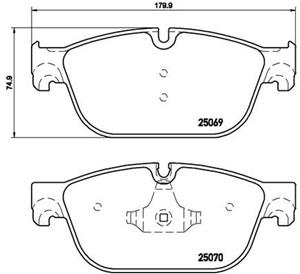 Bremsbelagsatz, Scheibenbremse Vorderachse Brembo P 61 115X