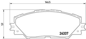 Bremsbelagsatz, Scheibenbremse Vorderachse Brembo P 83 071X