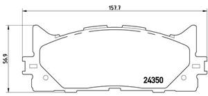 Bremsbelagsatz, Scheibenbremse Vorderachse Brembo P 83 117X