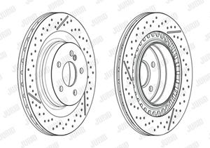 Jurid Bremsscheibe Hinterachse  563235JC