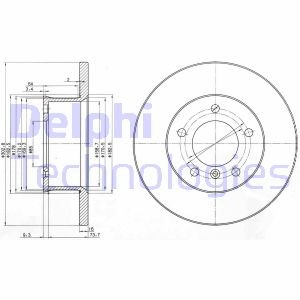 Delphi Bremsscheibe Vorderachse  BG2556