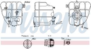 Ausgleichsbehälter, Kühlmittel NISSENS 996255