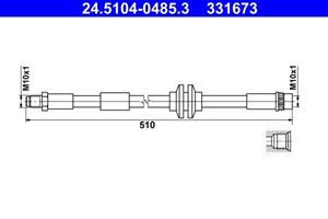 ATE Bremsschläuche RENAULT,SMART 24.5104-0485.3 4534280400,4534280500,4534281500 Bremsschlauch 462104595R,462105230R