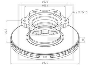 PE Automotive Bremsscheibe hinten  016.661-00A