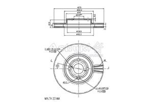 Ashuki Bremsscheibe Vorderachse  0990-4312