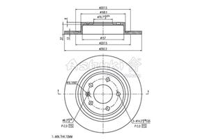 Ashuki Bremsscheibe Hinterachse  0993-1190