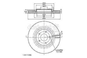 Ashuki Bremsscheibe Vorderachse  N013-97