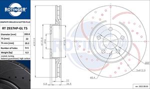 ROTINGER Bremsscheibe Vorderachse  RT 2937HP-GL T5