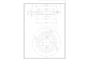 Ashuki Bremsscheibe Hinterachse  Y089-73