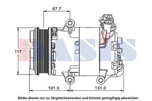 AKS Dasis Kompressor, Klimaanlage  851541N