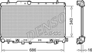 Denso Kühler, Motorkühlung  DRM36018