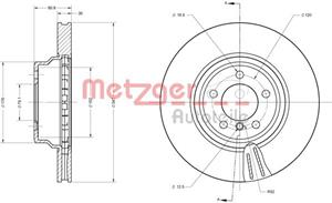 Metzger Bremsscheibe Vorderachse  6110526