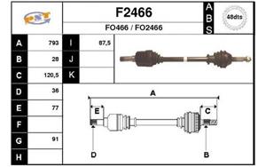 SNRA Antriebswelle - F2466