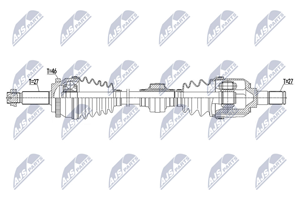 NTY Antriebswelle Vorderachse links  NPW-HY-557