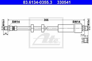 ATE Bremsschlauch  83.6134-0355.3