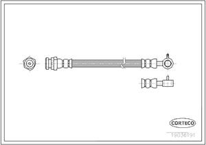 Corteco Bremsschlauch Vorderachse links  19036191