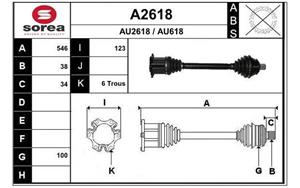 SNRA Antriebswelle - A2618