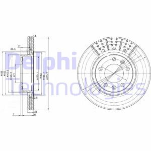 Delphi Bremsscheibe Vorderachse  BG2460