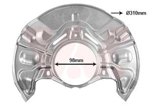 vanwezel Spritzblech, Bremsscheibe Vorderachse links Van Wezel 5398371