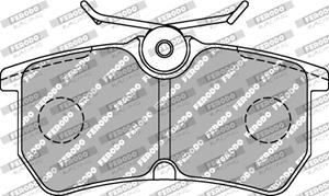 ferodoracing Bremsbelagsatz, Scheibenbremse Hinterachse Ferodo Racing FCP1319H