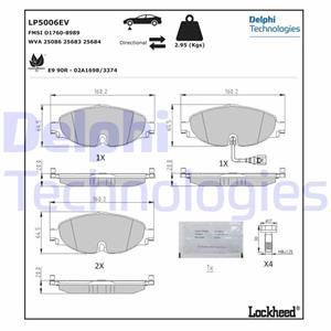 Volkswagen Remblokkenset, schijfrem