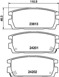 Bremsbelagsatz, Scheibenbremse Hinterachse Hella 8DB 355 011-841