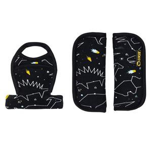 Ukje Gordelbeschermers Zwart Dinovoor Baby - Universele Gordelhoes past op Maxi Cosi - Gordelkussen voor Autostoel Groep 0 - Zacht Katoen&Wasmachine Veilig
