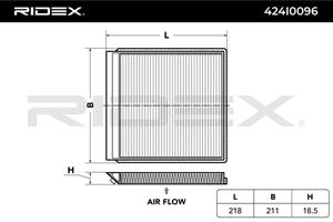RIDEX Innenraumfilter Partikelfilter 424I0096 Filter, Innenraumluft,Pollenfilter VW,AUDI,MERCEDES-BENZ,GOLF VI (5K1)