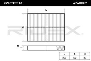RIDEX Innenraumfilter Partikelfilter 424I0167 Filter, Innenraumluft,Pollenfilter VW,SKODA,SEAT,up! Schrägheck (121, 122, BL1, BL2)