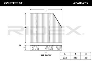 RIDEX Innenraumfilter Aktivkohlefilter 424I0423 Filter, Innenraumluft,Pollenfilter MERCEDES-BENZ,C-Klasse T-modell (S205),C-Klasse Limousine (W205)