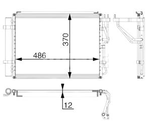 Hyundai Condensor, airconditioning