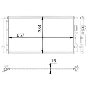 Hyundai Condensor, airconditioning