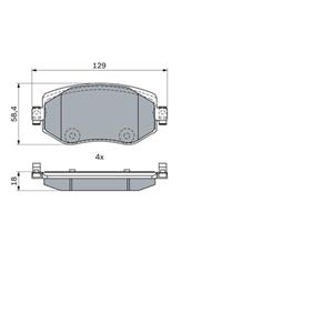 Bosch Remblok set, schijfrem  0 986 424 386