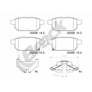Breck Remblokkenset, schijfrem  25258 00 704 00