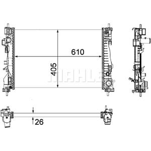 Mahle Radiator, motorkoeling BEHR  CR 1178 000P