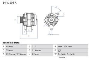 Bosch Alternator/Dynamo 0 986 042 780