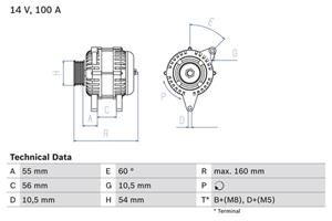 Bosch Alternator/Dynamo 0 986 043 960