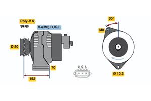 Bosch Alternator/Dynamo 0 986 046 531