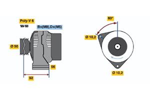 Bosch Alternator/Dynamo 0 123 510 100