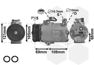 Van Wezel Airco compressor 3700K138