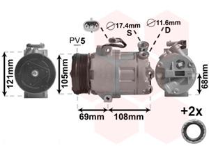 Van Wezel Airco compressor 3700K316