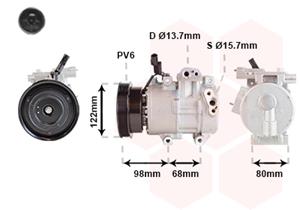 Van Wezel Airco compressor 8201K703